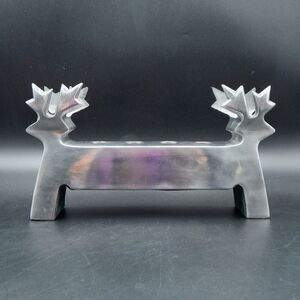 Holiday Collection Metal Reindeer Silver Taper Candle Holder Sears